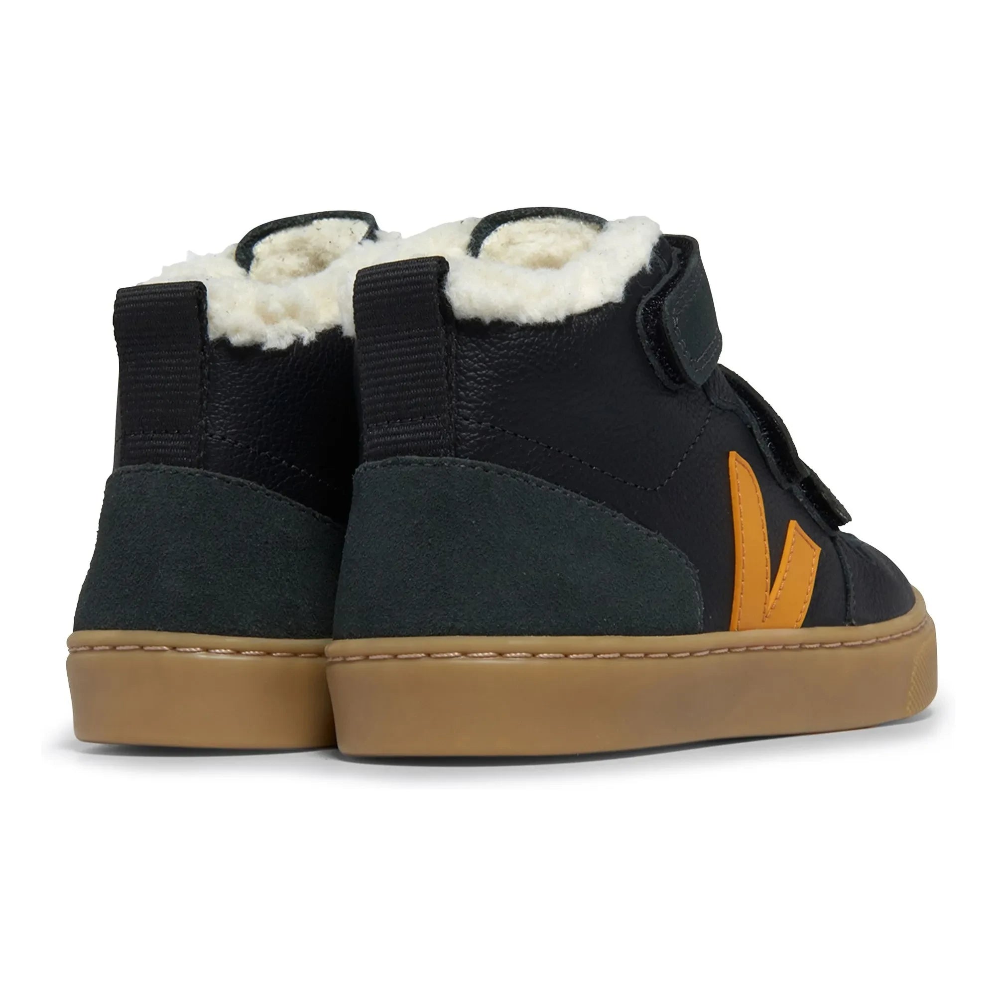 Veja - V-10 Mid Scratch Lined Sneakers | Black