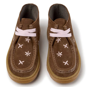 Camper - Floral Kiddo Lace-up Boots | Brown