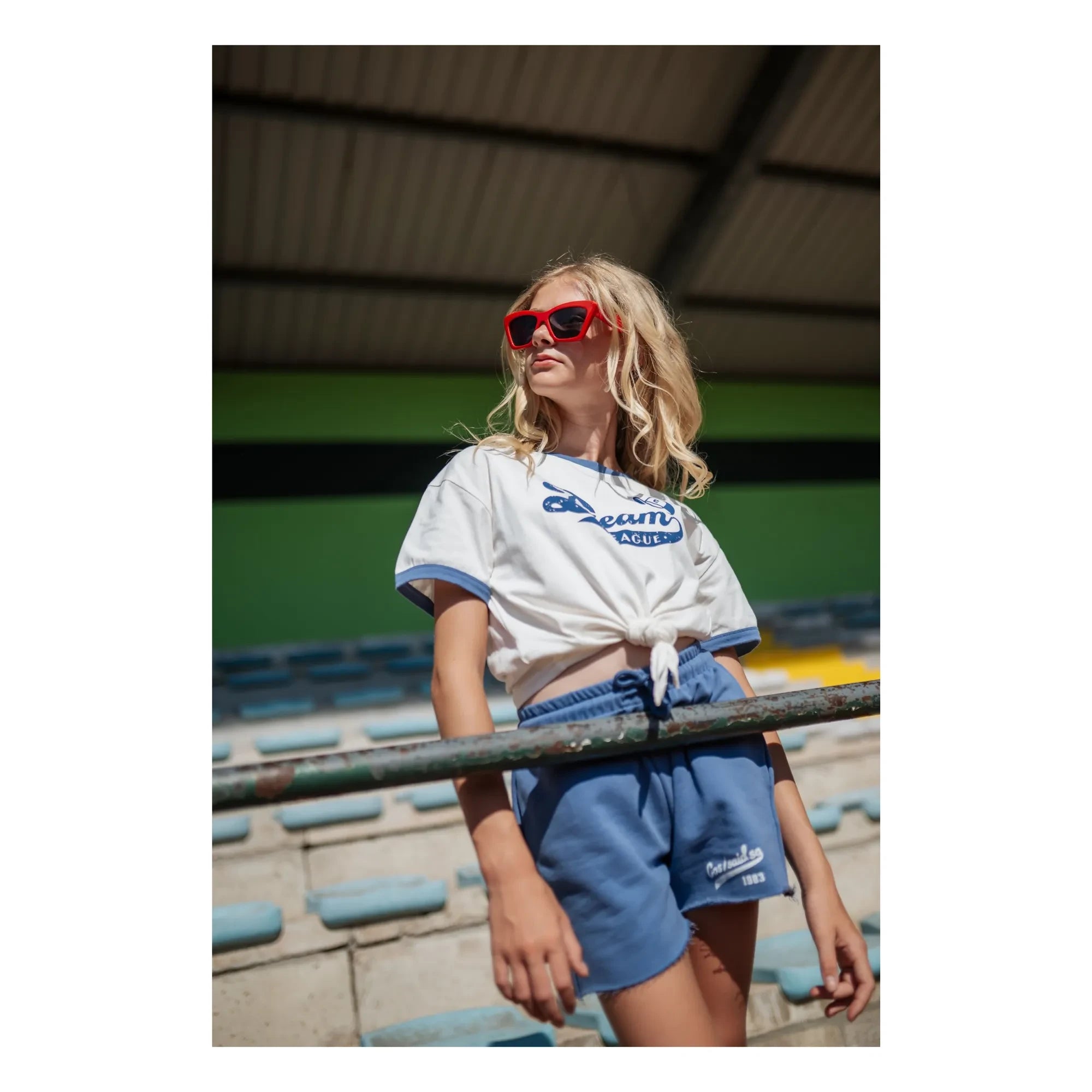 Cos I Said So - Cut Logo Jogger Shorts Organic Cotton | Blue