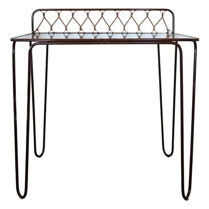 Honoré - Croisette Stainless Steel Desk | Frosted brown