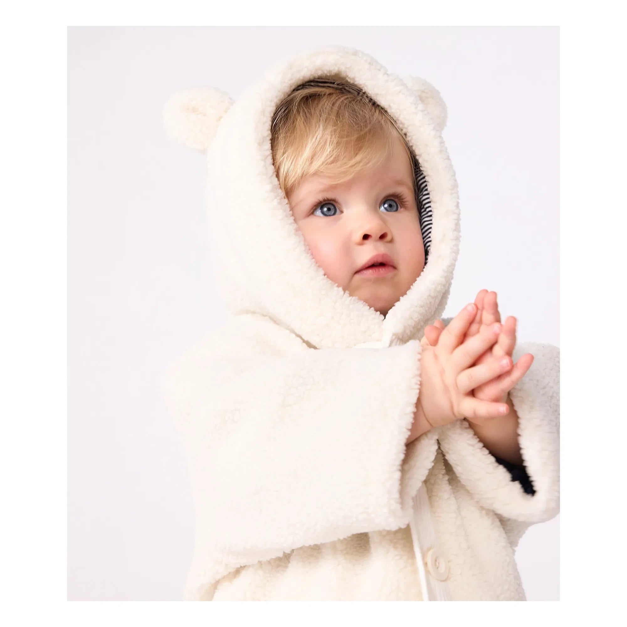 Petit Bateau - Sherpa Ear Hat | Ecru