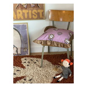 Studio Loco - Floral Ruffled Cushion | Plum
