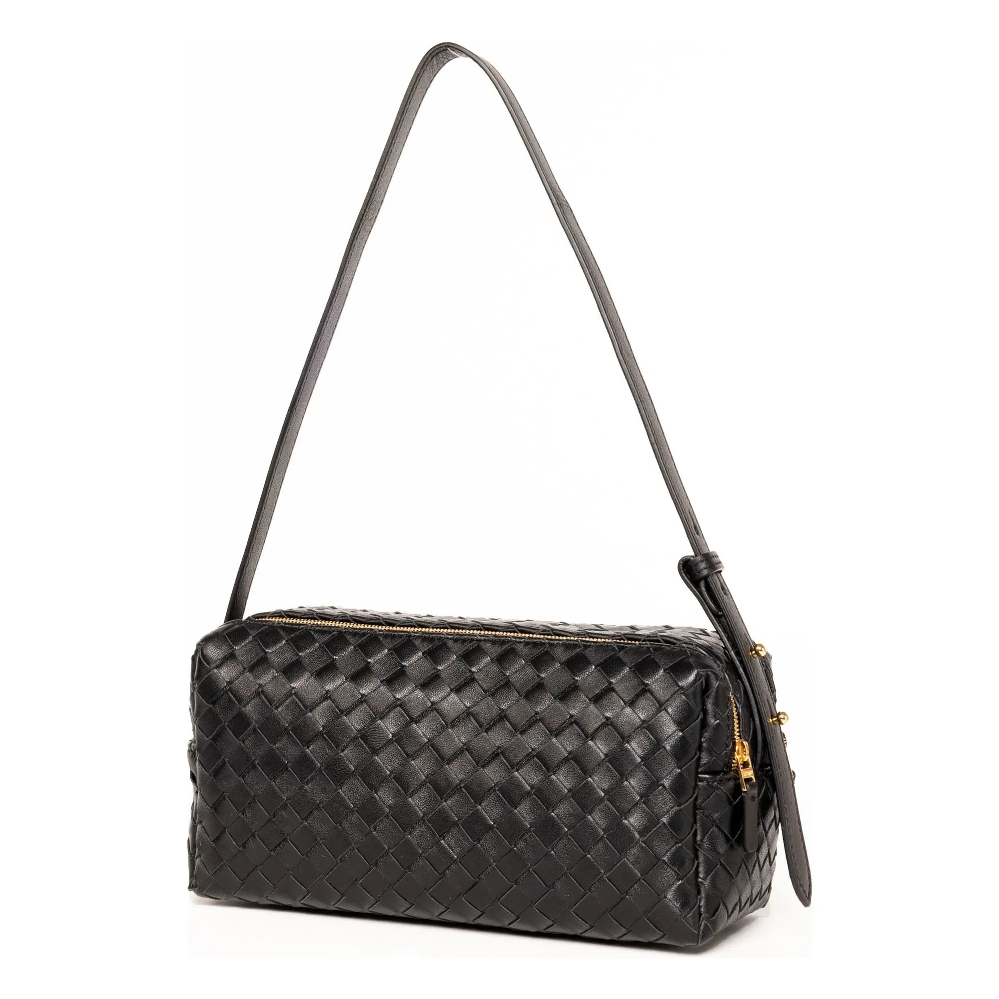 Elleme - Knitted Leather Pencil Case | Black