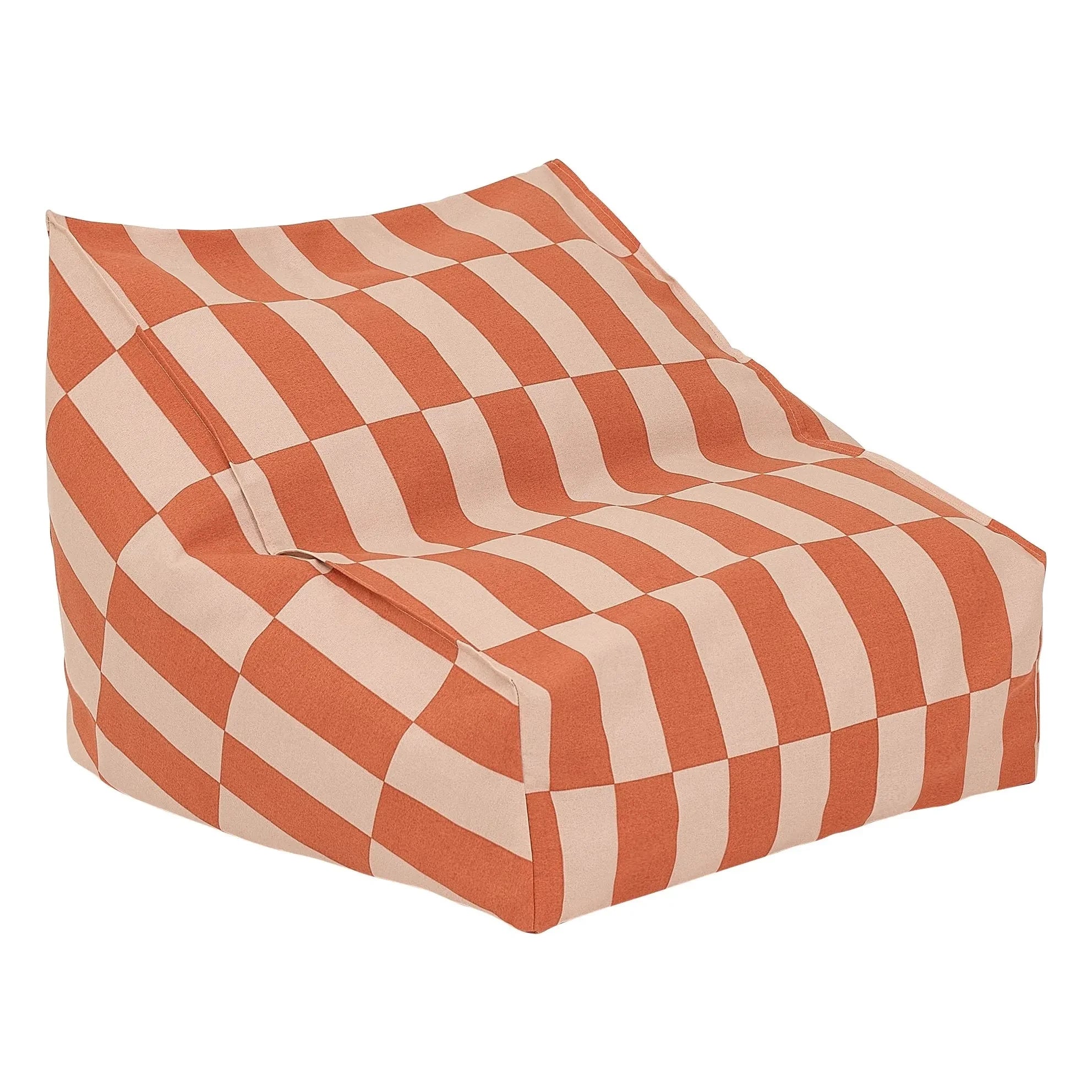Nobodinoz - Vibes Tiles Outdoor Pouf Seat | Orange