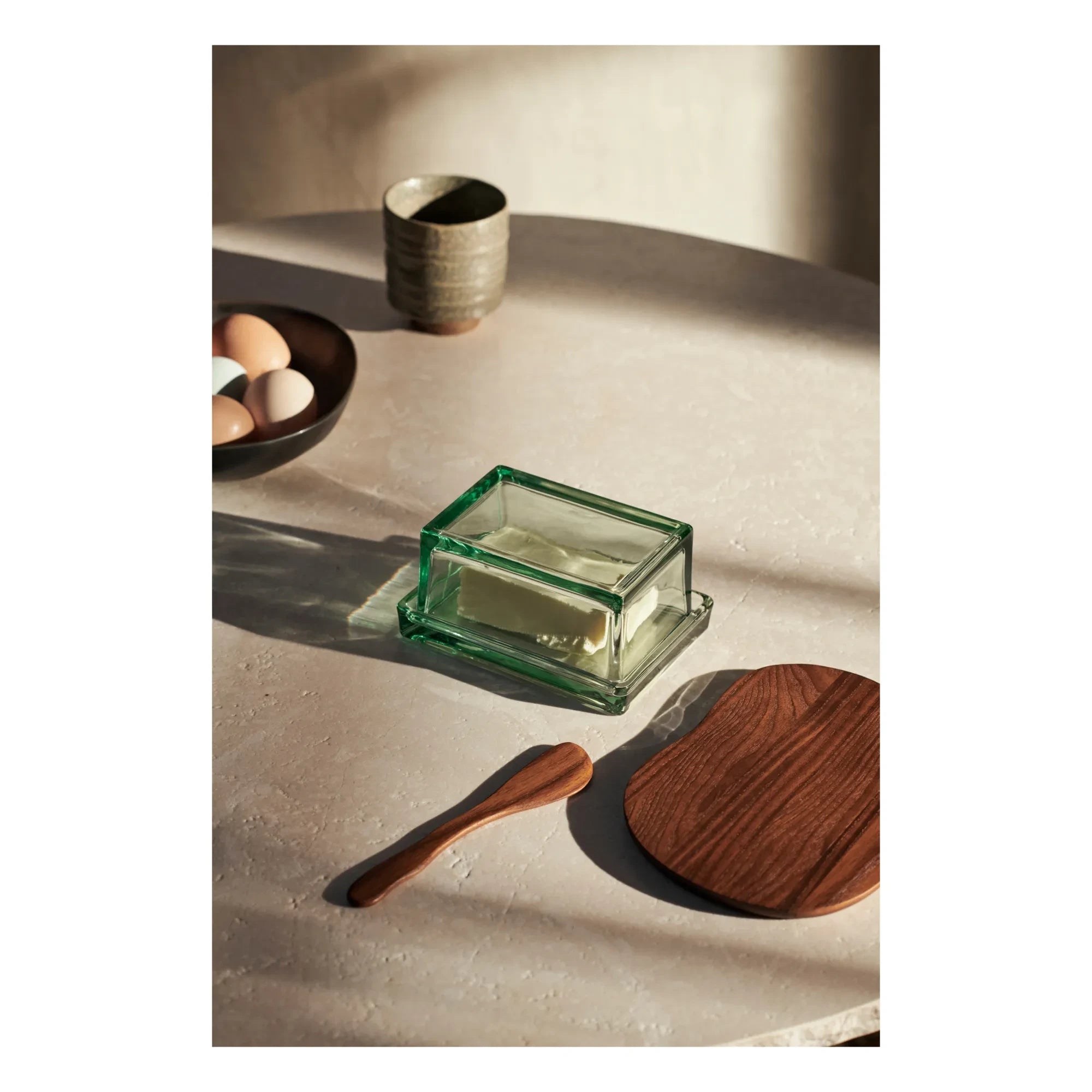 Ferm Living - Oli geri dönüştürülmüş cam tereyağı kabı