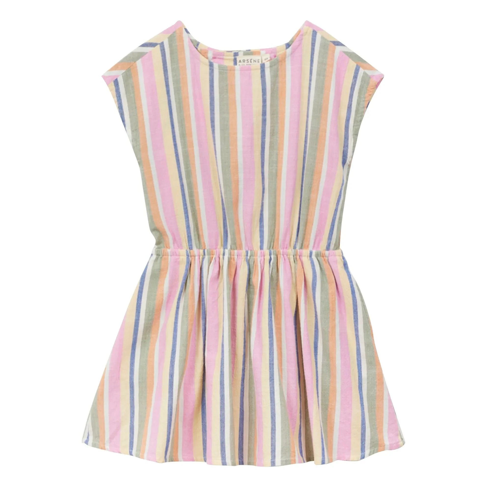 Arsène et Les Pipelettes - Striped Organic Cotton Voile Dress | Pink