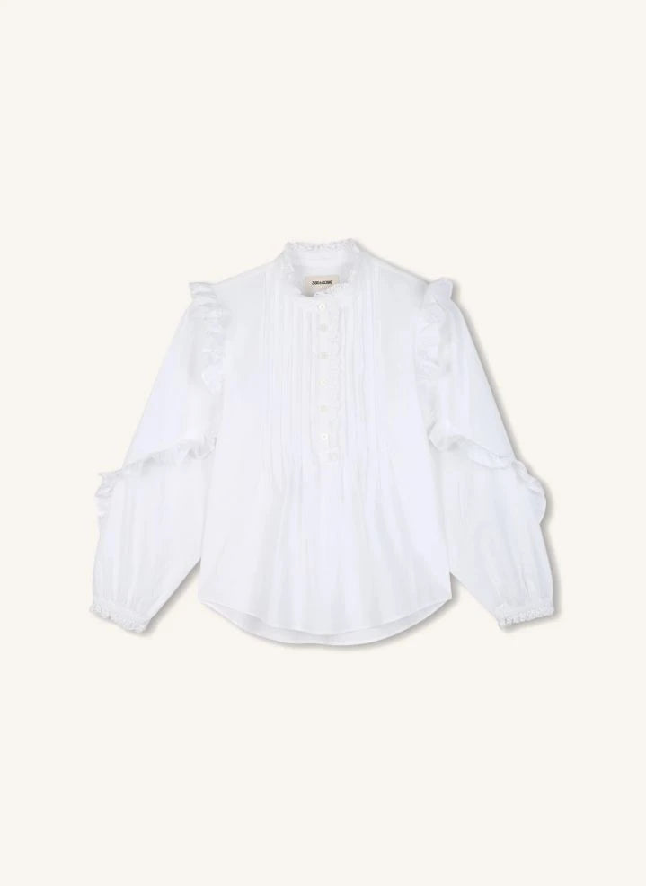 Zadig & Voltaire - Gisele Ruffled Blouse | White