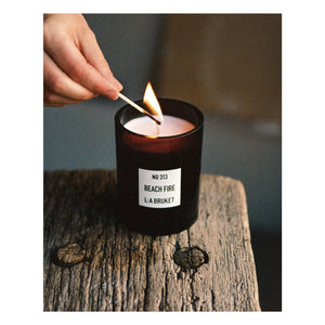 L:A BRUKET - Beach Fire Scented Candle - 260g | Clear