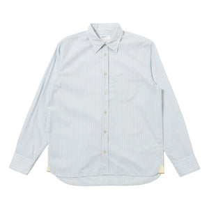 Universal Works - Lazy Day Striped Shirt | Light Blue