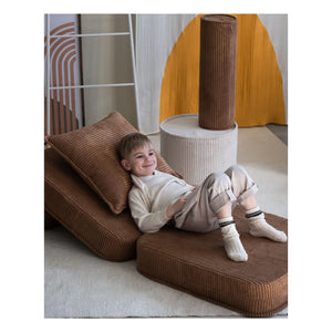 Wigiwama - Velvet-finished mantel seat | Brown