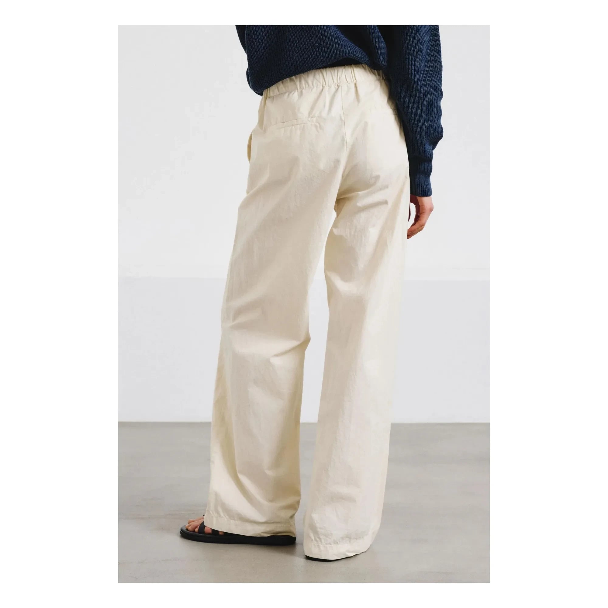 Pomandère - Cotton Gabardine Pants | Cream