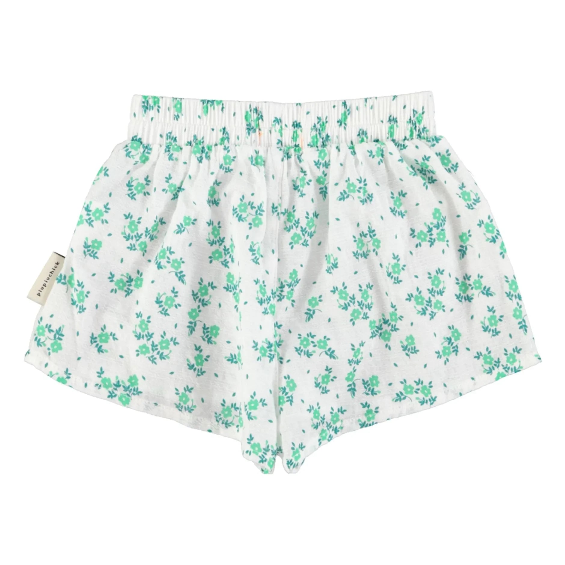 Piupiuchick - Organic Cotton Floral Shorts | White