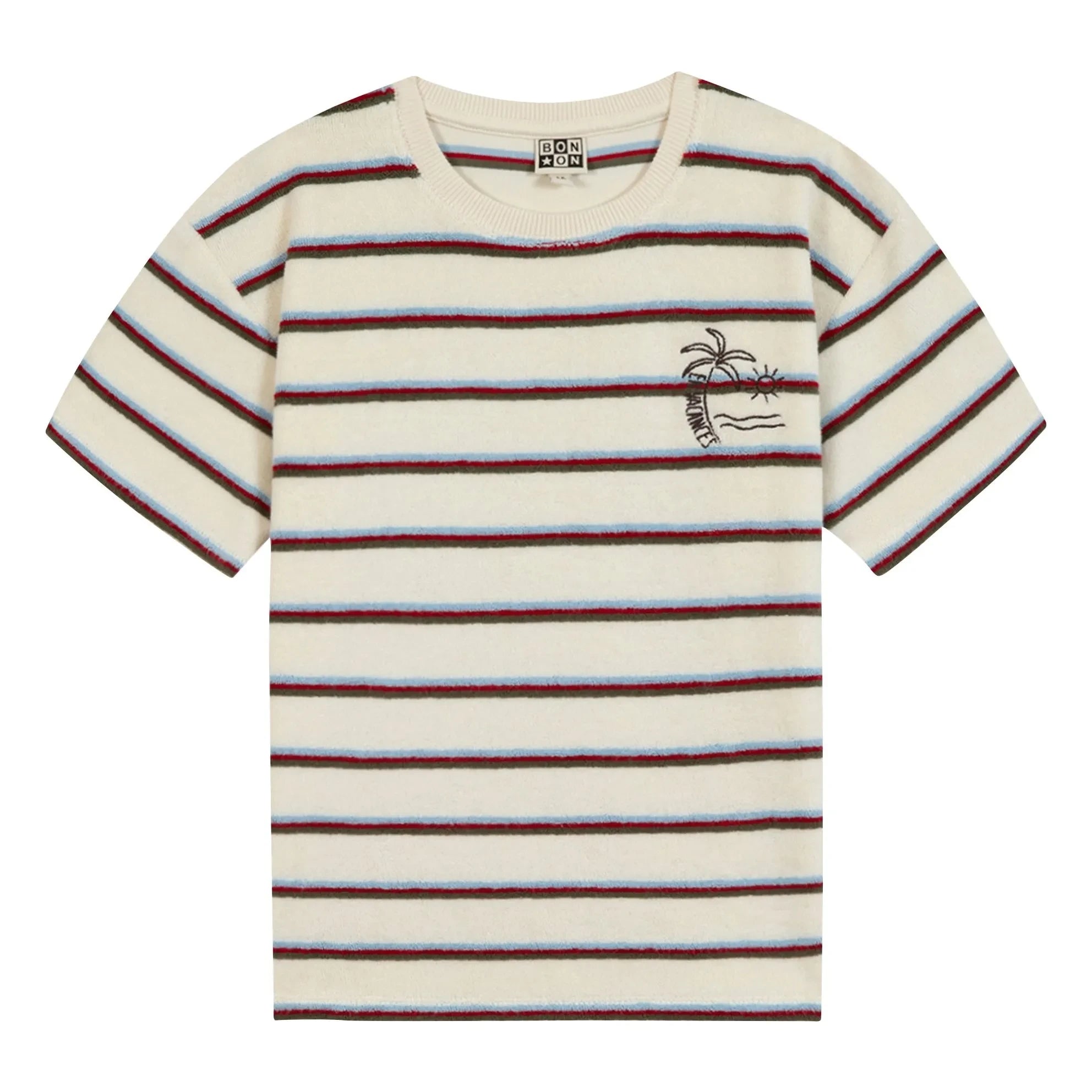 Bonton - Livo Striped Towel T-Shirt | White