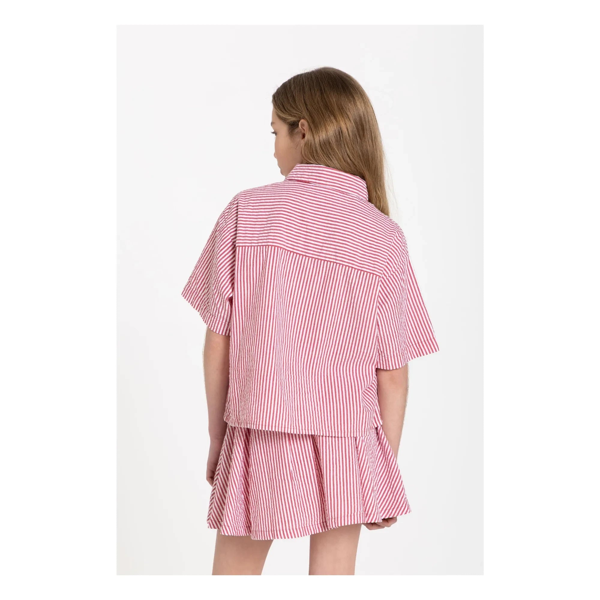 Smallable Kid - Sawyer Striped Shirt | Cherry Red