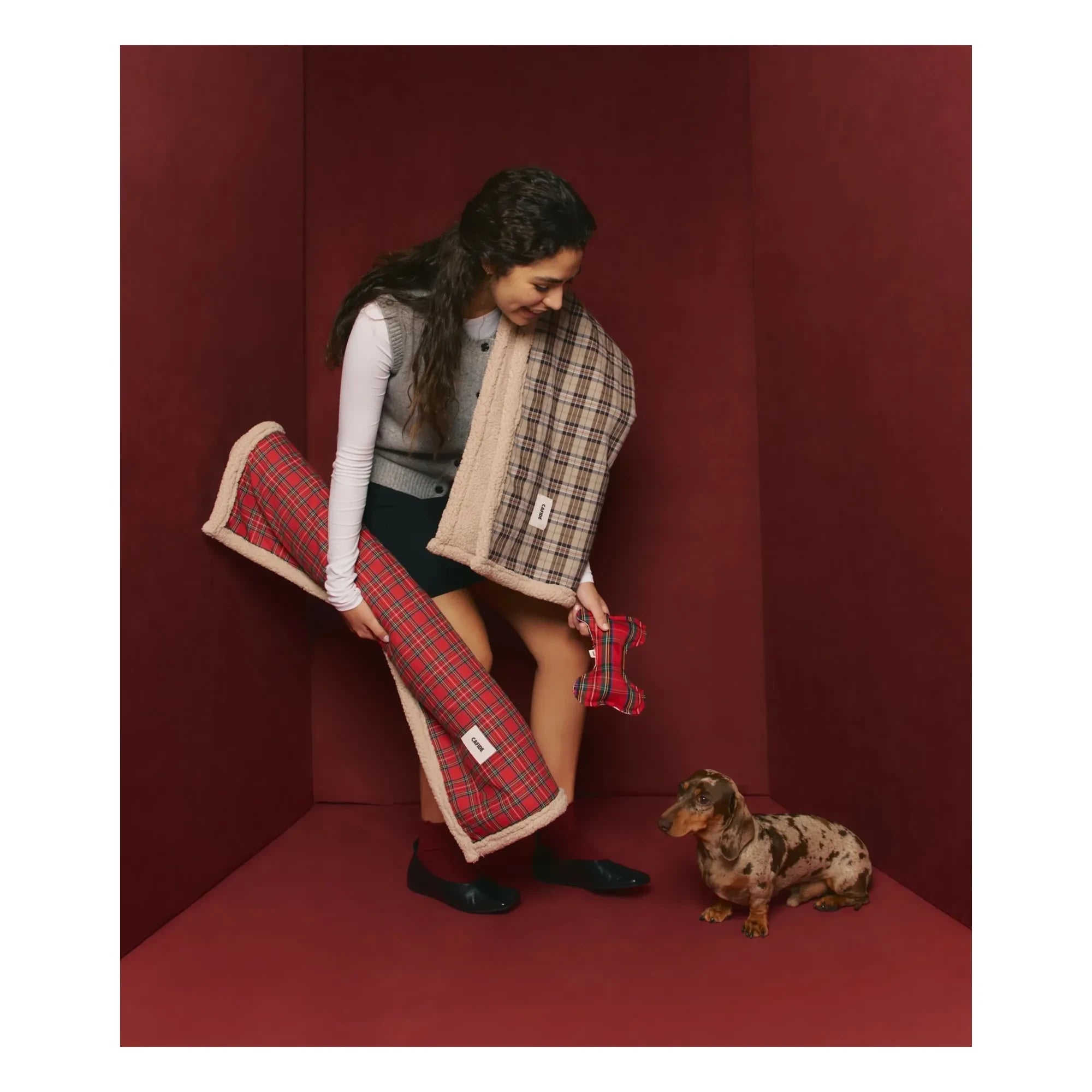 Cafide - Toia Dog Blanket | Red