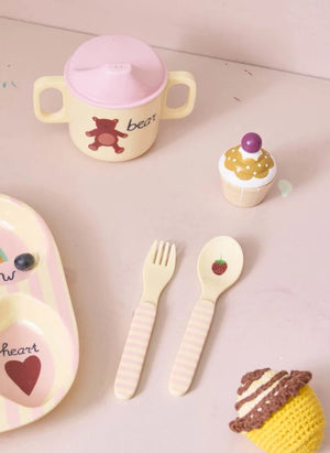 Rice - ABC Melamine Cutlery Set | Powder Pink
