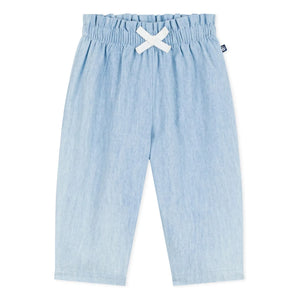Petit Bateau - Linen Pants | Light Blue