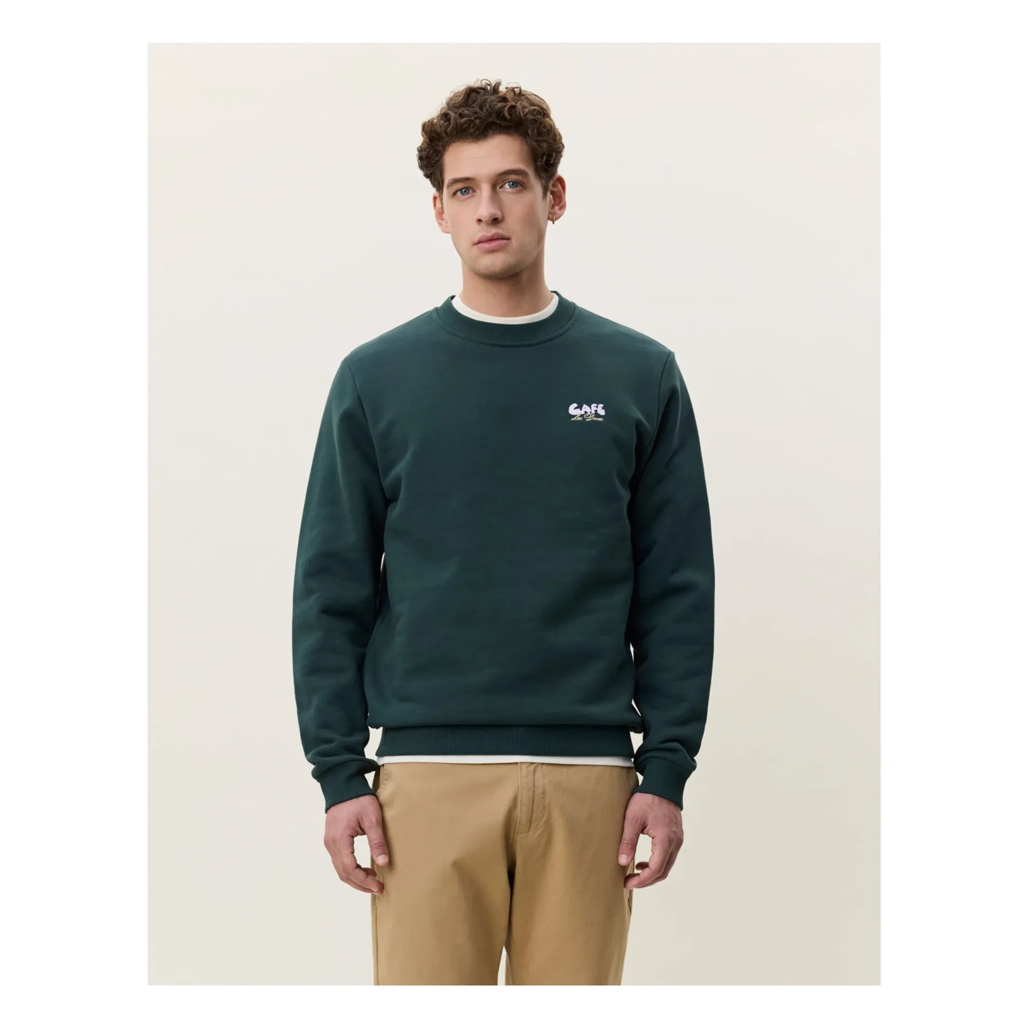 Les Deux - Café Sweatshirt | Dark Green