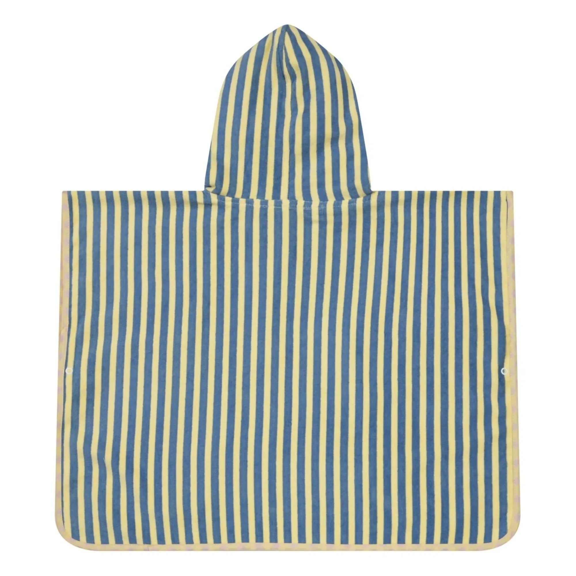 Jera Mini - Striped Terry Poncho | Light Yellow