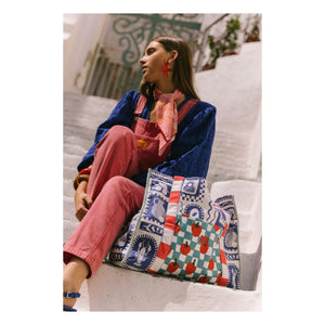 Favorite People - Tote Bag Positano Tomatoes | Blue