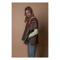 La Méricaine - Apache Long Poncho Recycled Wool | Gray