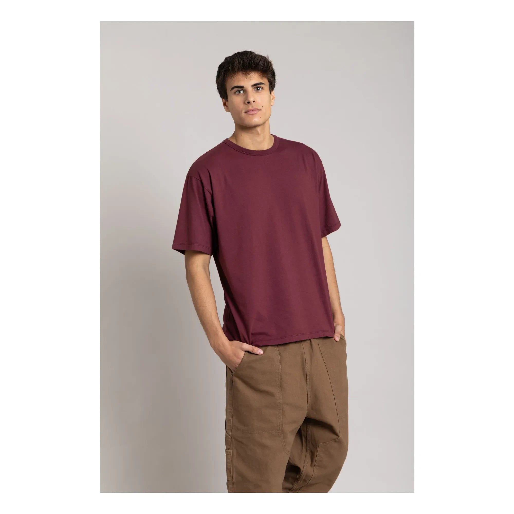 Smallable Man - Solal organic cotton T-shirt | Aubergine