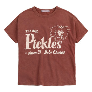 Bobo Choses - The Dog Pickles Organic Cotton T-Shirt | Brown