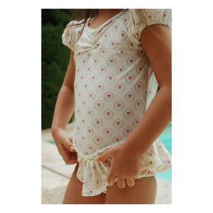 Konges Sløjd - 1 Piece Swimsuit Malti Ruffled Recycled Fiber | Ecru