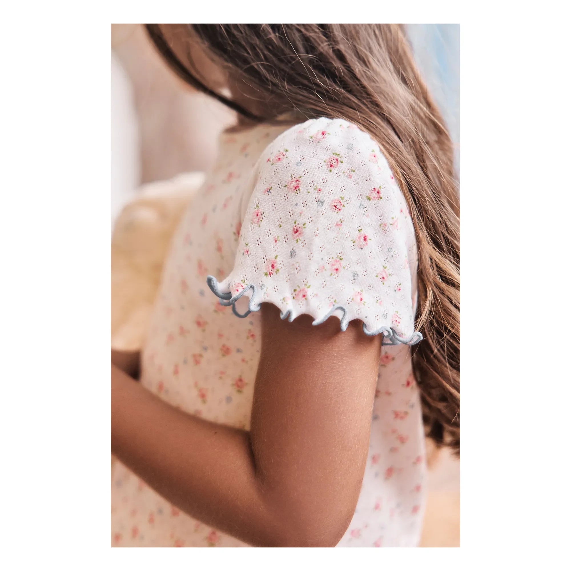 Tartine et Chocolat - Kısa Çiçekli Pijama | Ekru