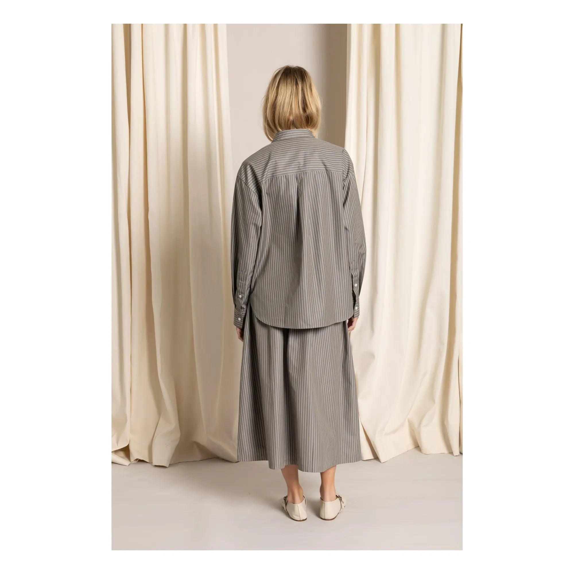 Smallable Woman - Bruna Striped Skirt | Grey