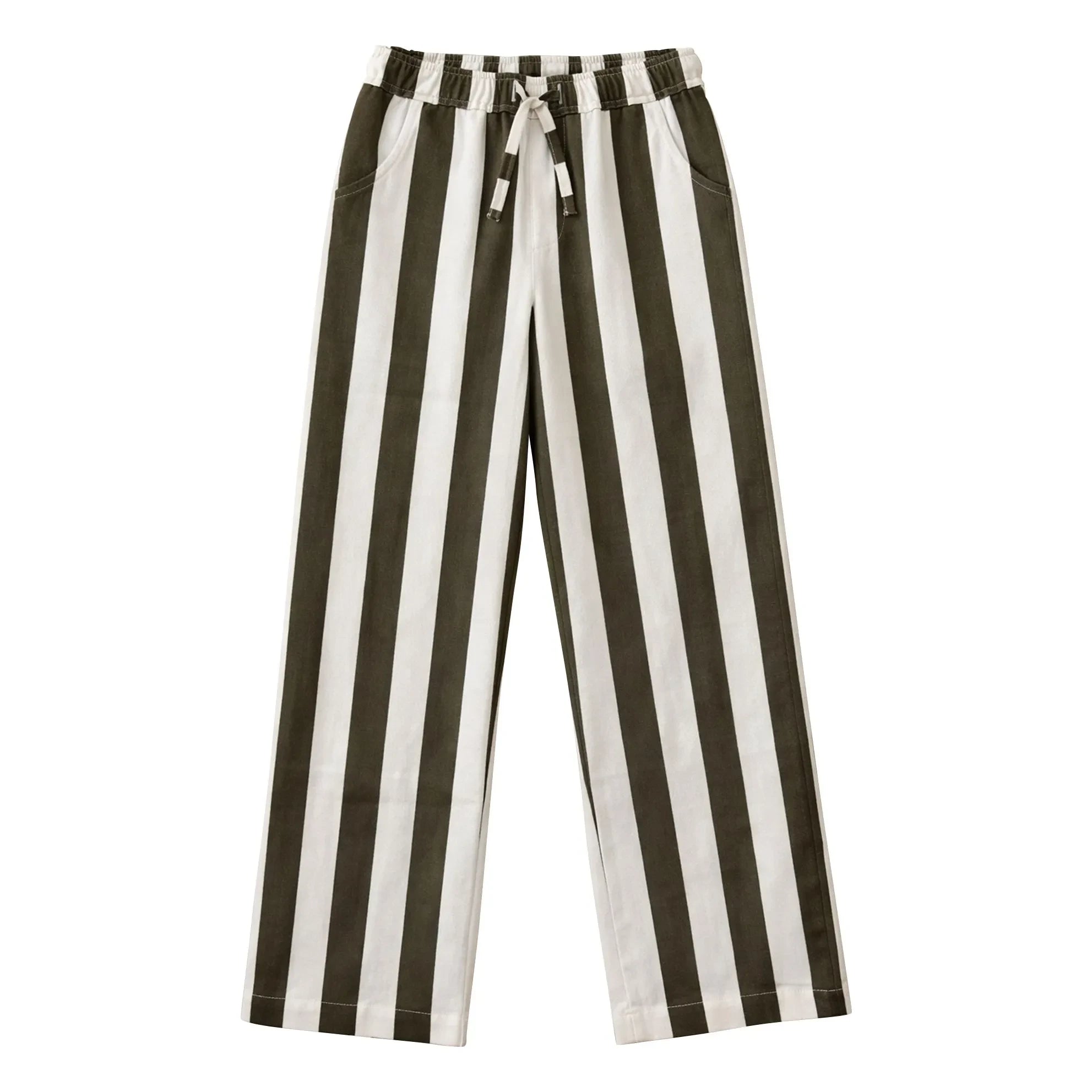 Lililotte - Paul Maxi Trousers Twill Striped Organic Cotton | Off-White