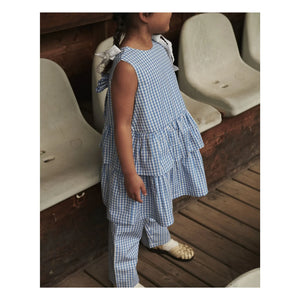 Copenhagen Colors - Pied de Poule organic cotton trousers | Blue