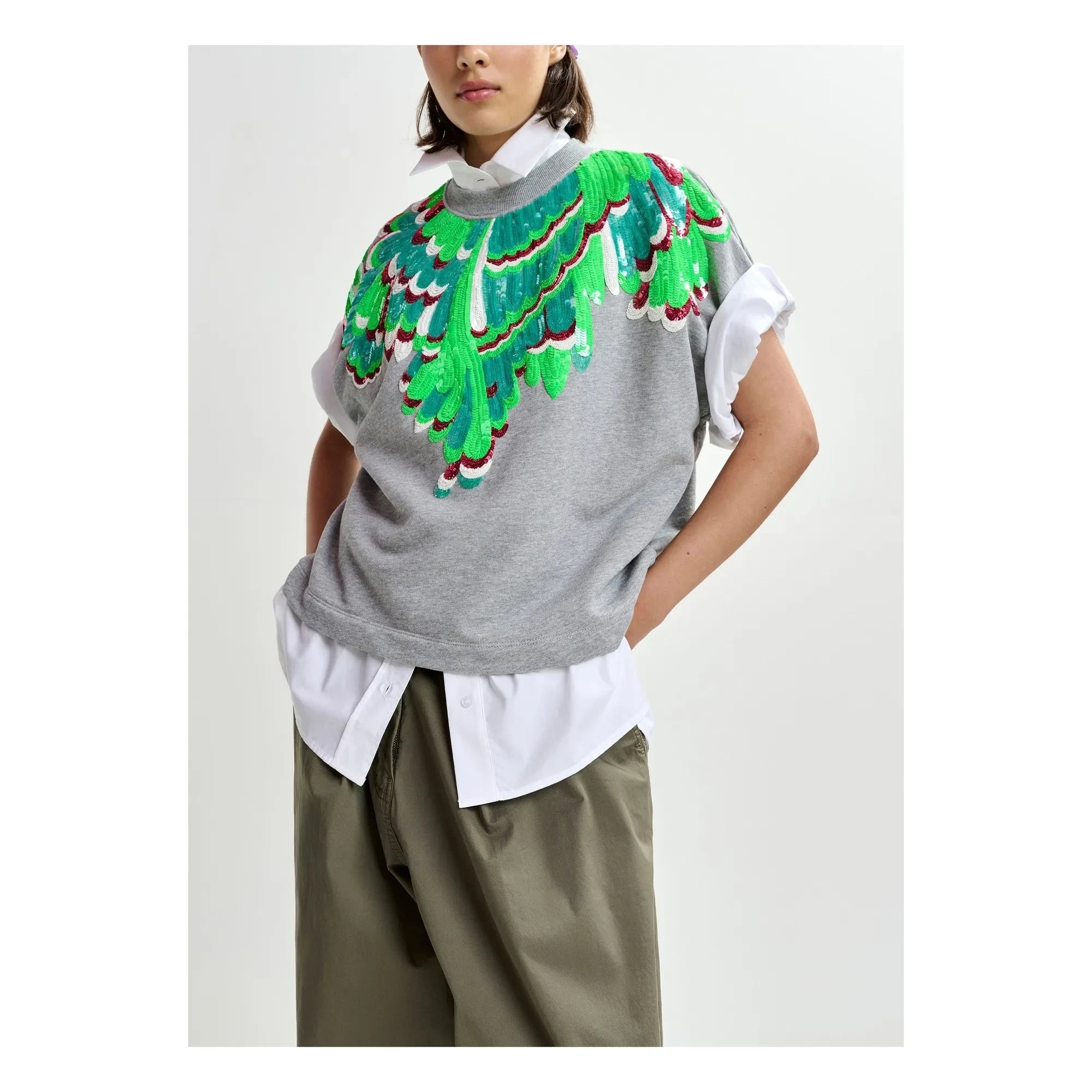 Essentiel Antwerp - Sweat Jolies Embroidery | Green