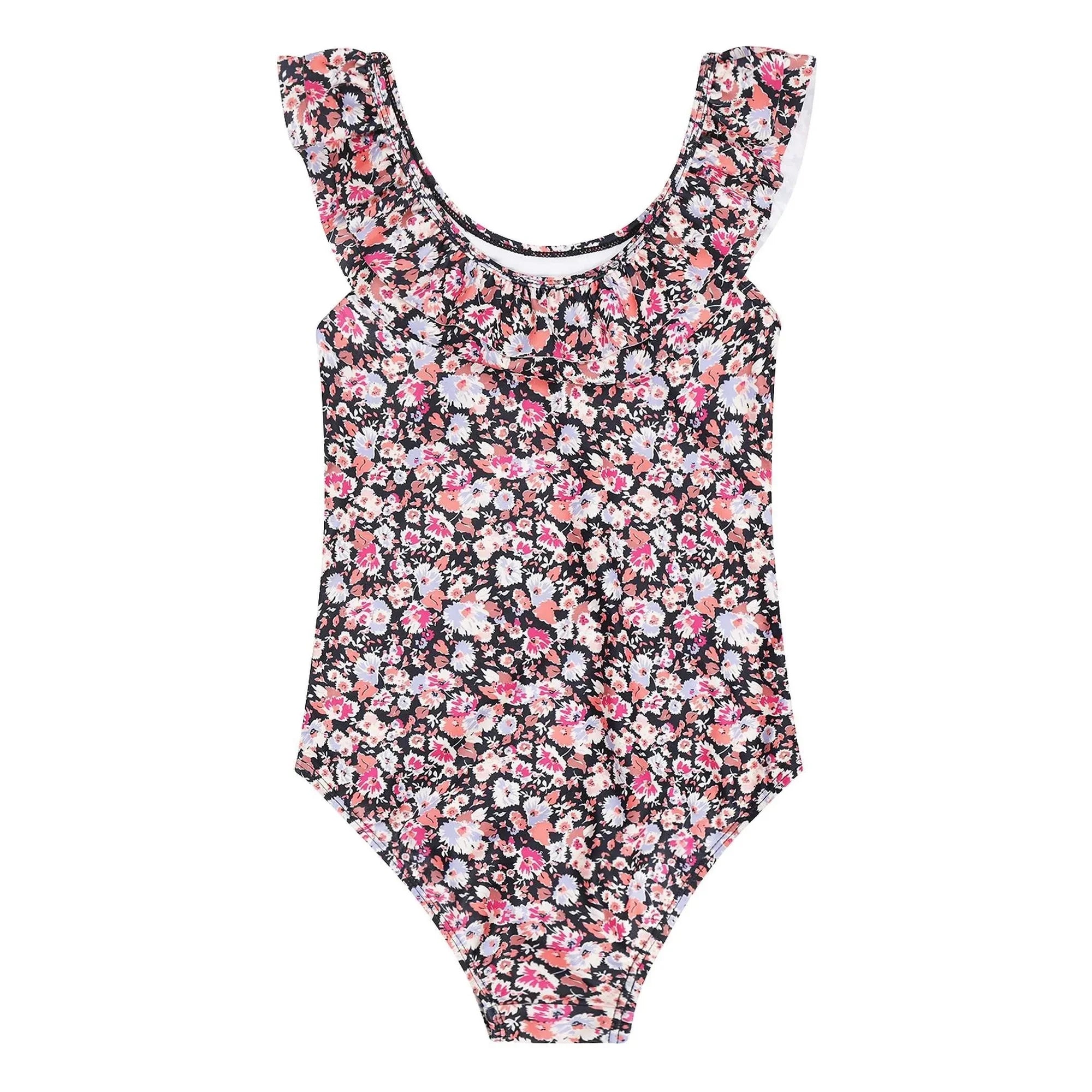 Tumble N'Dry - Teresina Floral Ruffle Swimsuit Recycled Fibres | Pink