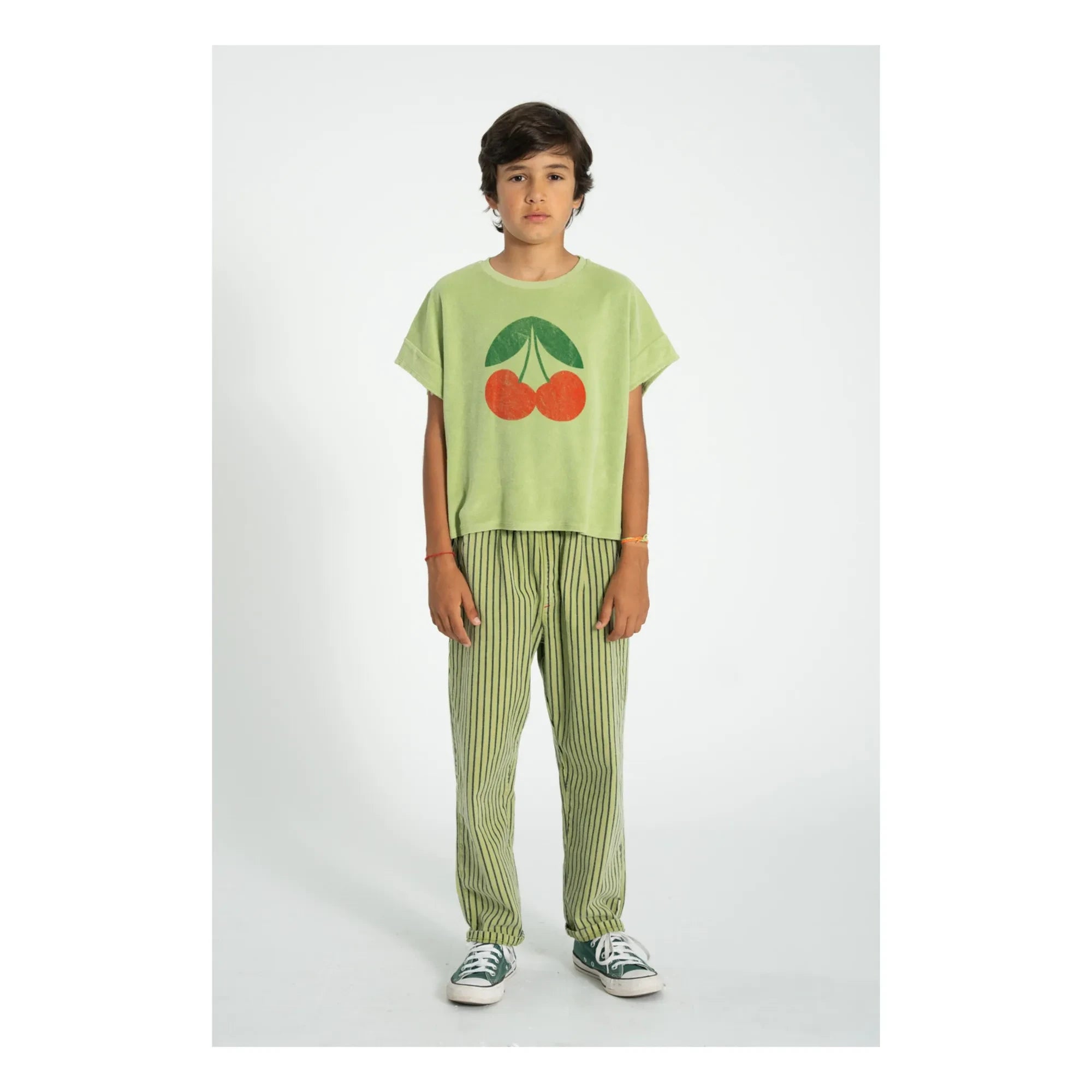 Piupiuchick - Ma Chérie Organic Cotton Sponge T-Shirt | Olive