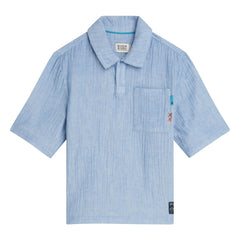 Scotch & Soda - Polo Chambray Shirt | Light Blue