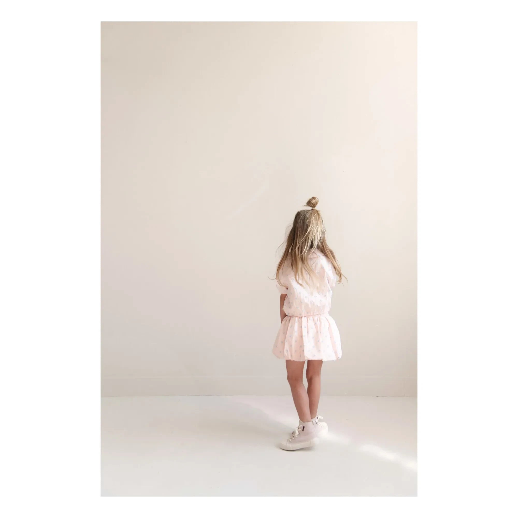 Jenest - Claudine Collar Molly Polka Dot Organic Cotton Blouse | Light Pink