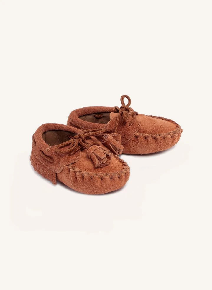 Pèpè - Süet Püsküllü Loafer Terlikler | Kahverengi