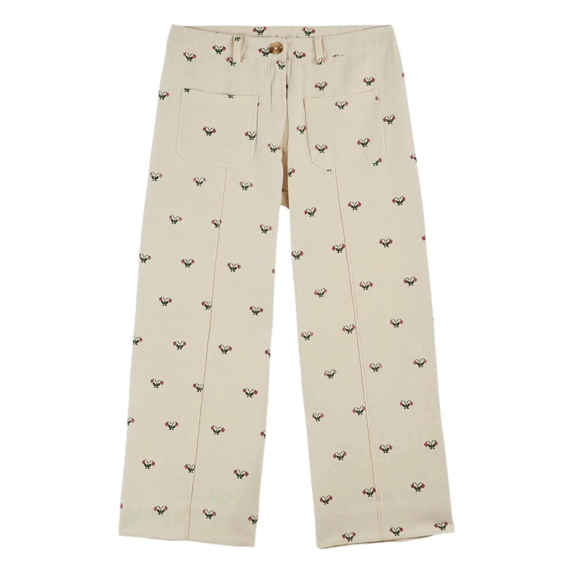 Emile et Ida - Strawberry Cotton Pants | Cream