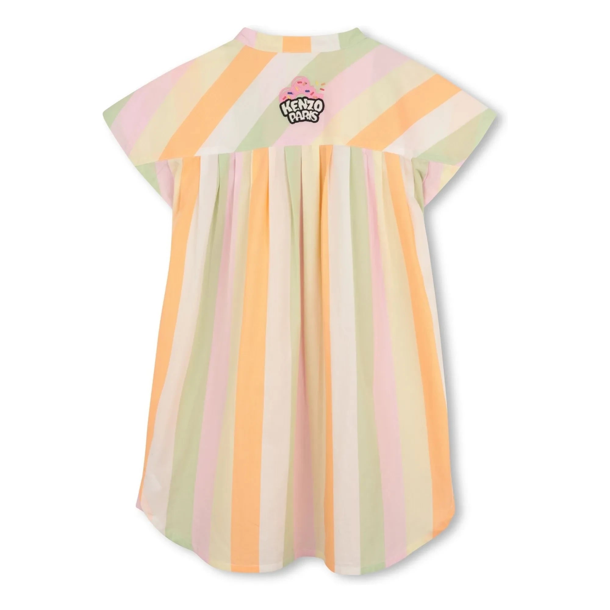 Kenzo - Cheerful Sweet Striped Button Dress | Light Pink