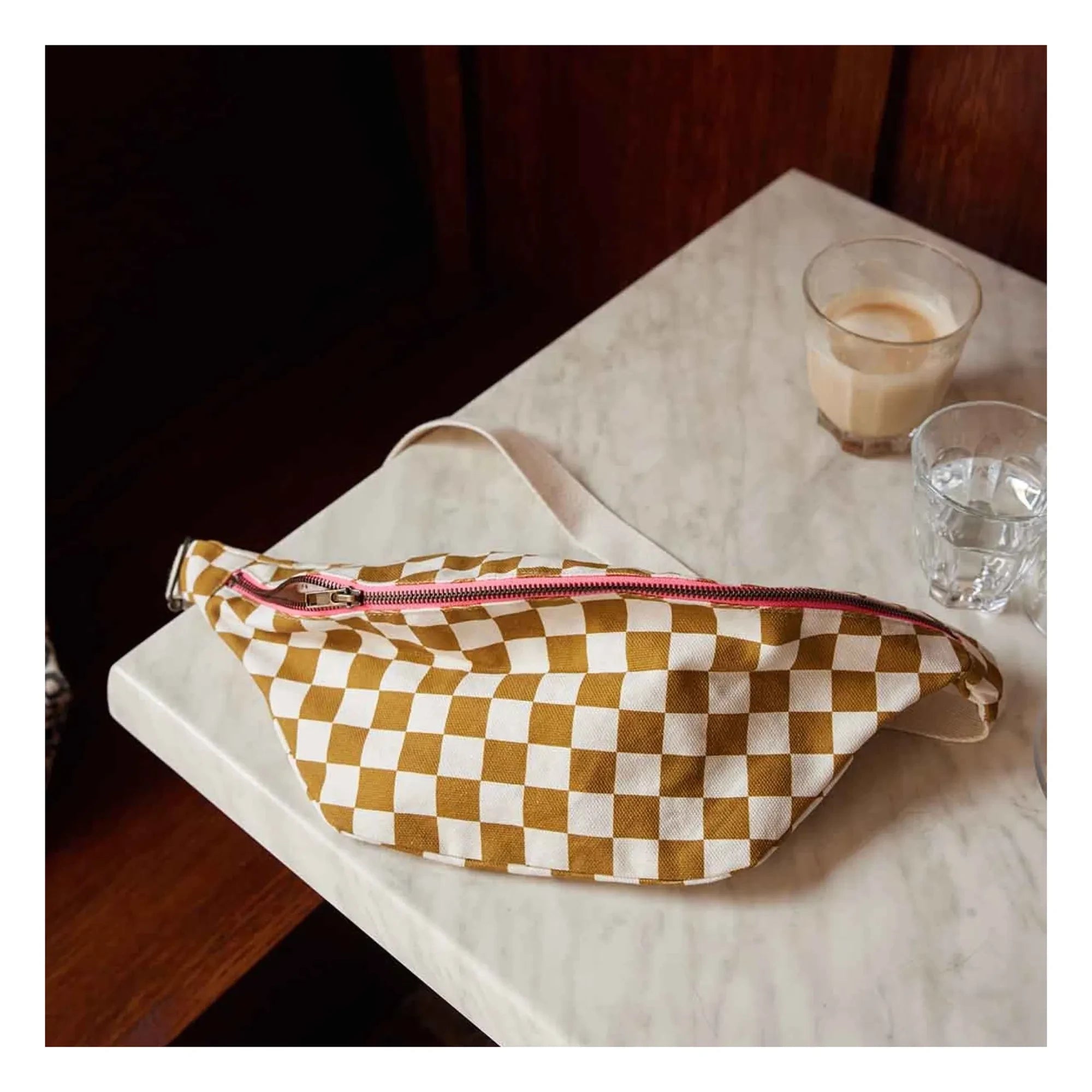 Rose in April - Fabric Waist Bag | Caramel