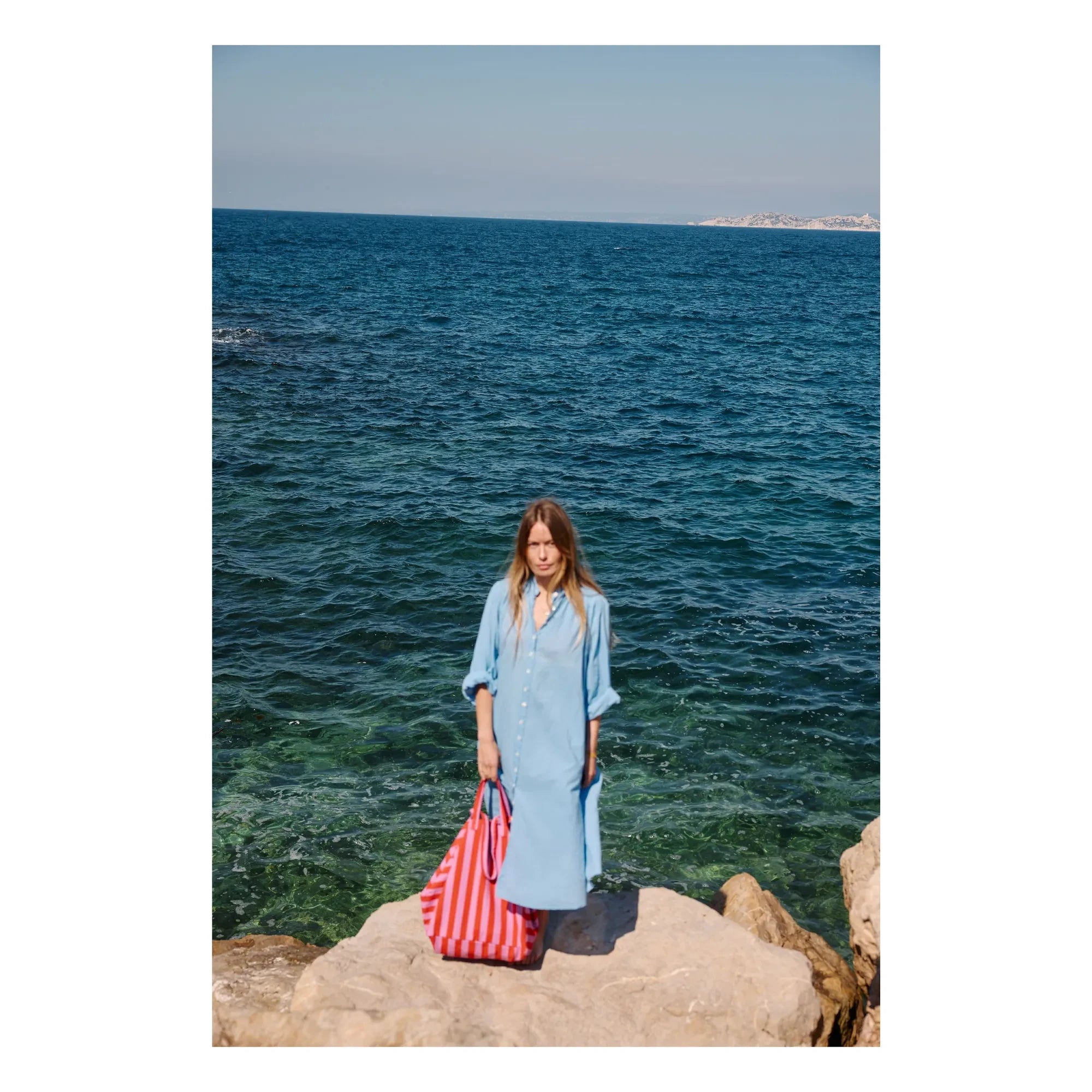 Rose in April - Elisa Striped Tote Bag | Pink