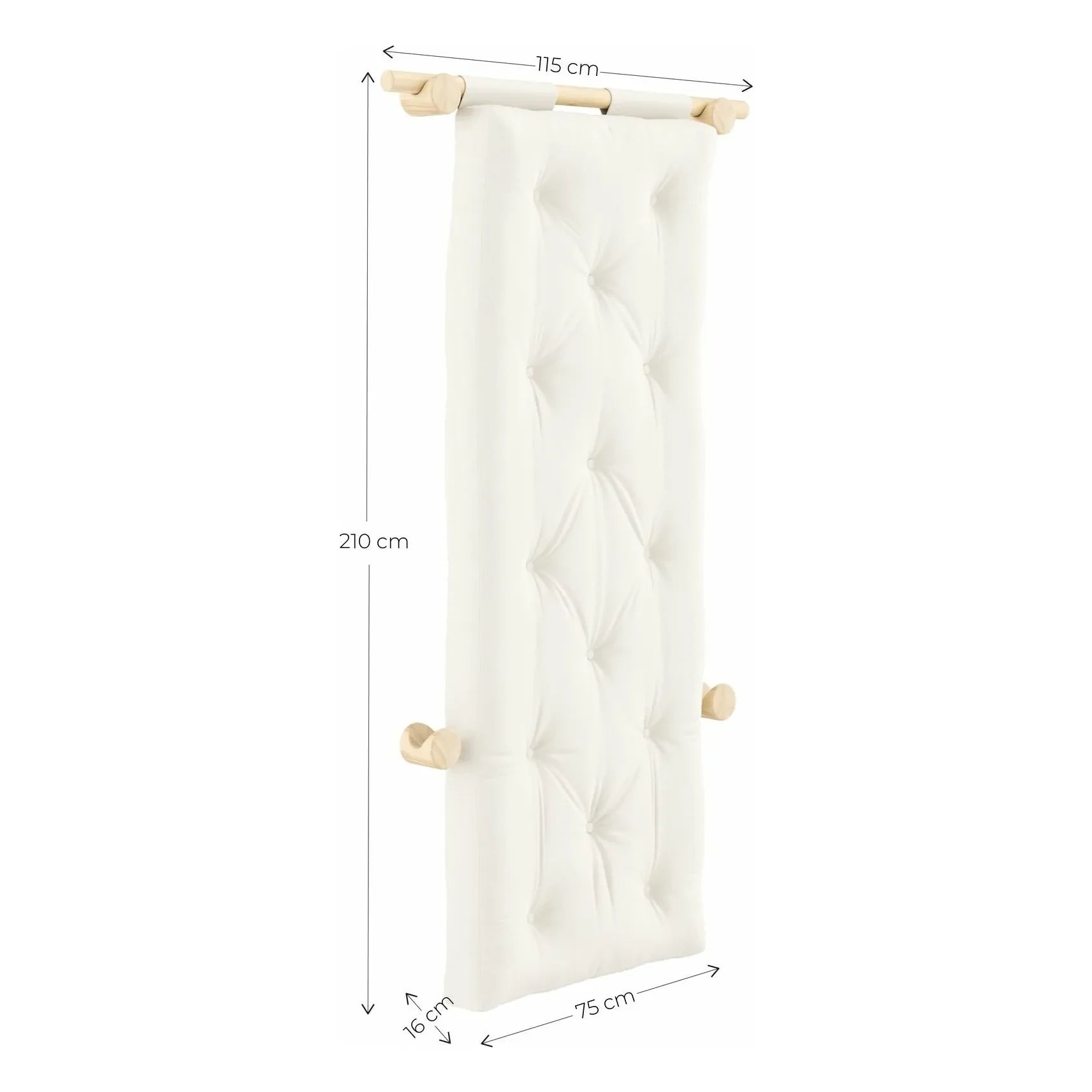 Karup Design - Kancalı ara yatak 75x200 cm | Krem