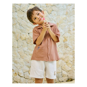 Gingersnaps - Tommy Toucan Waffle Shirt | Brown