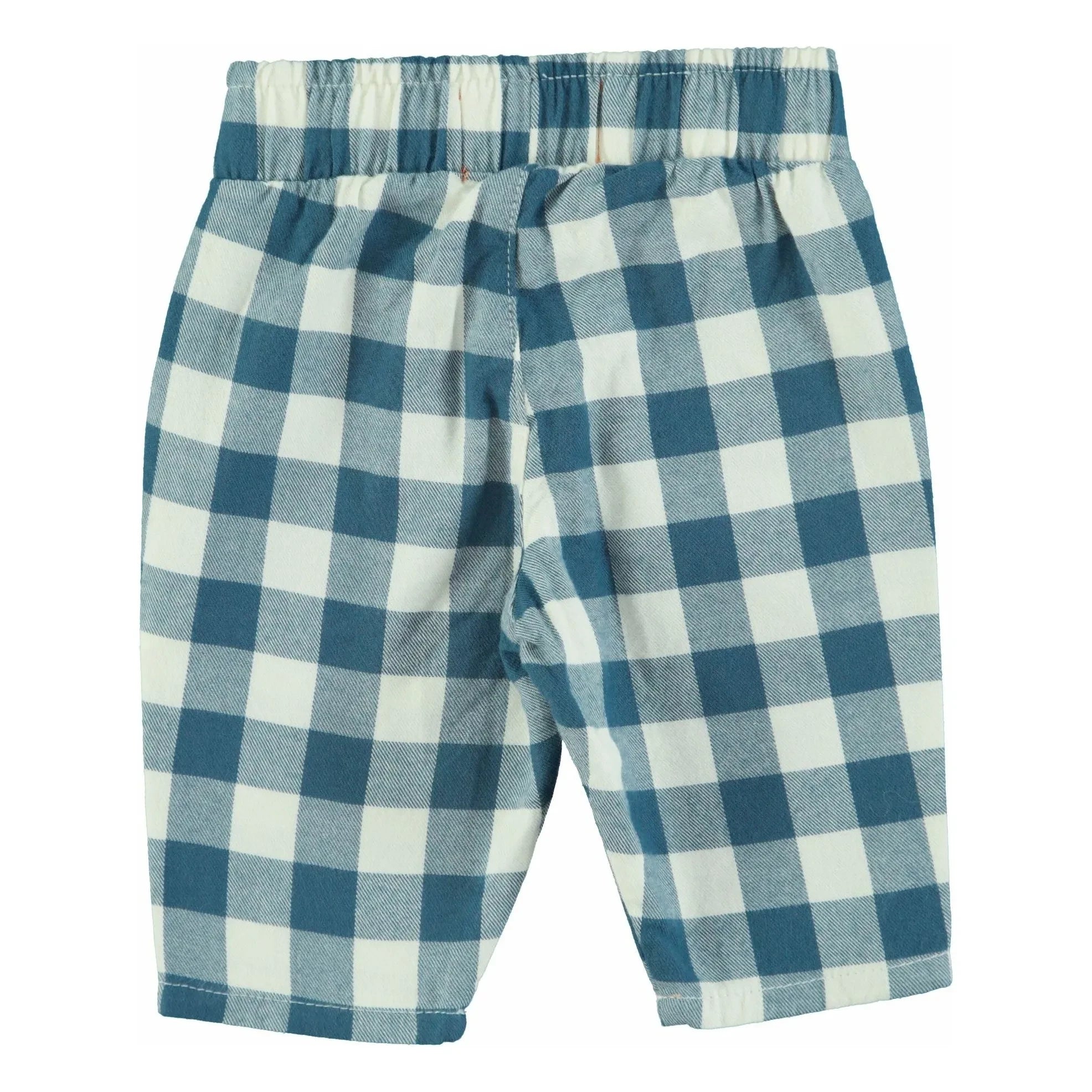 Piupiuchick - Organic Cotton Checkered Pants | Blue