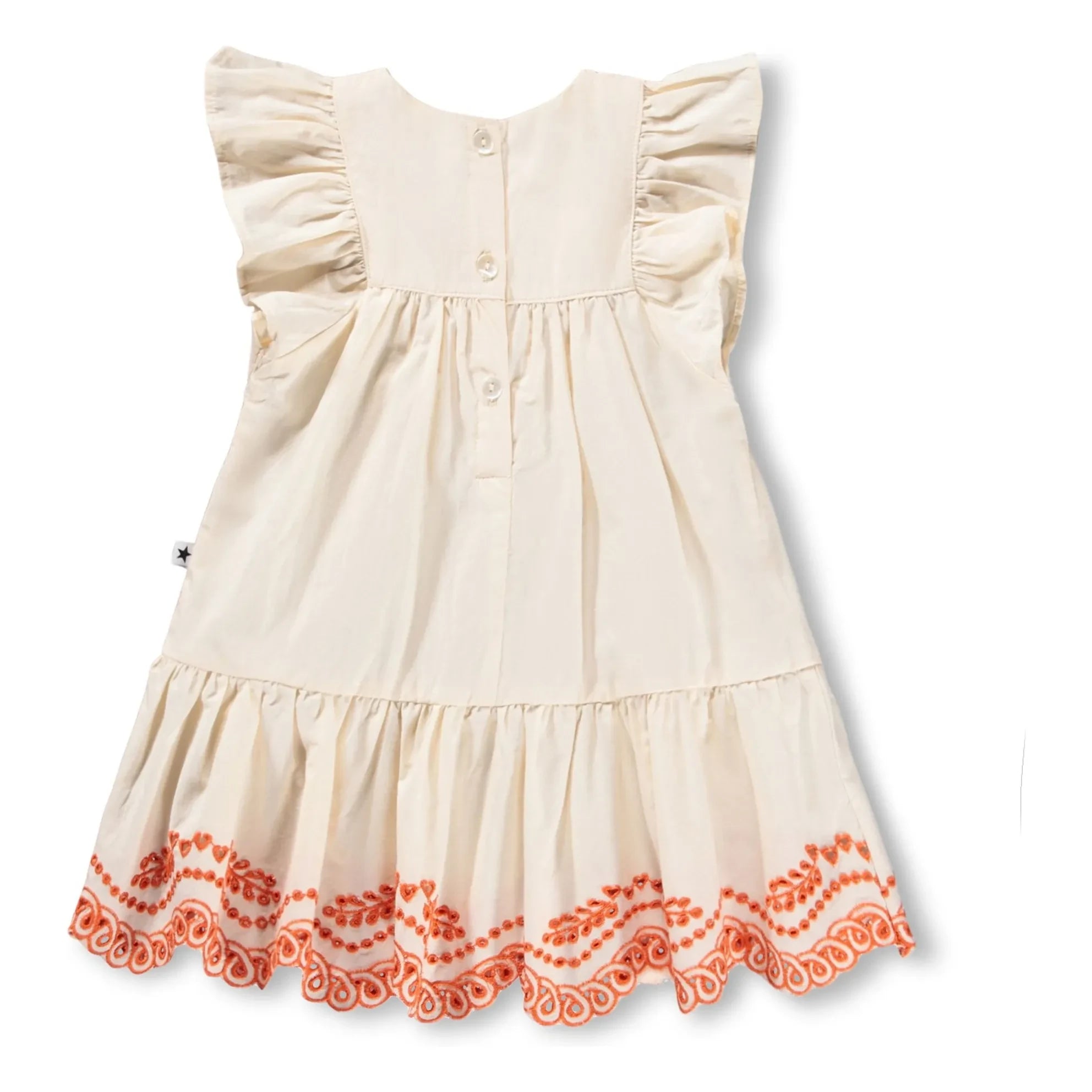 Molo - Cammas Organic Cotton Ruffled Dress | Cream