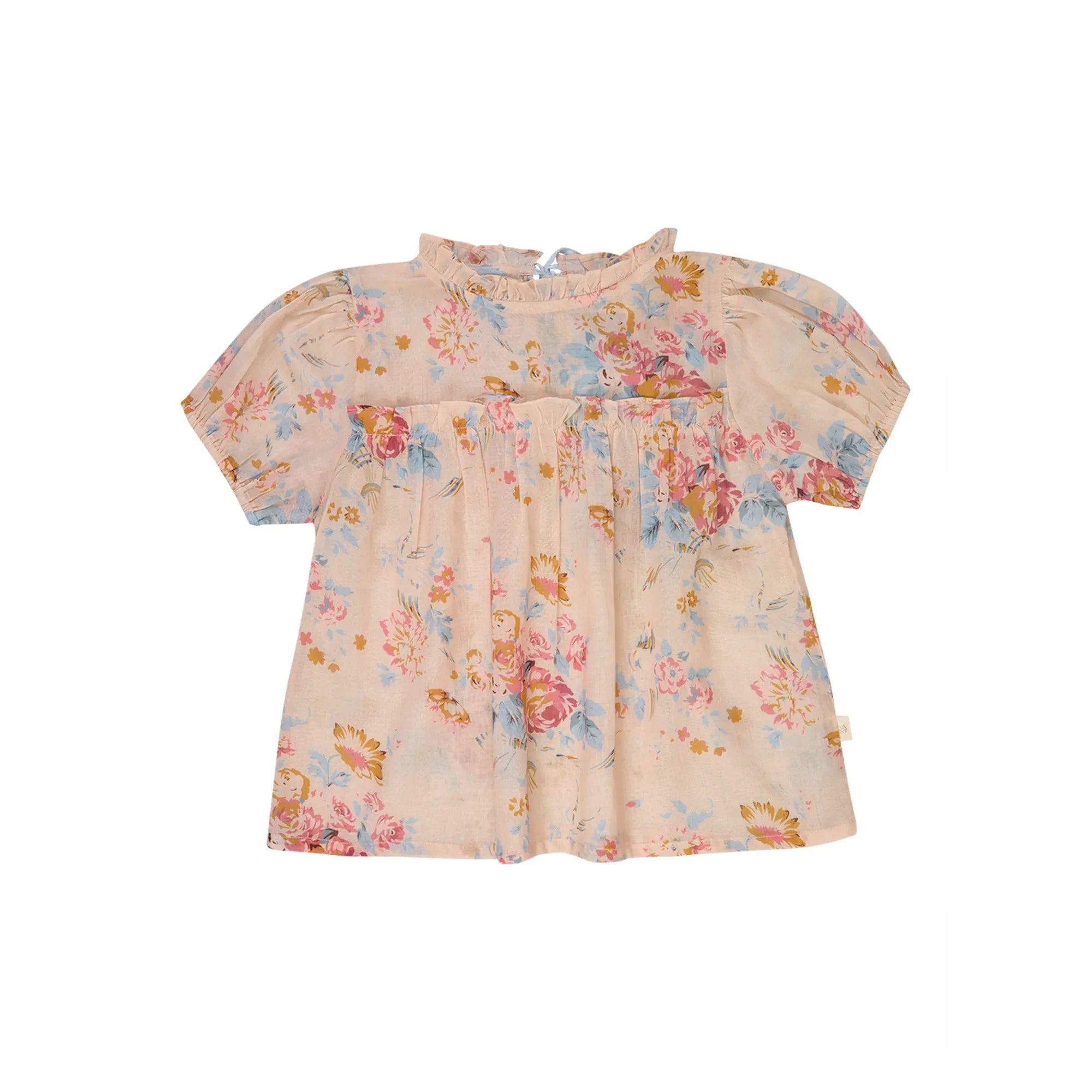 Lilinoa - Elise Floral Cotton Blouse | Peach