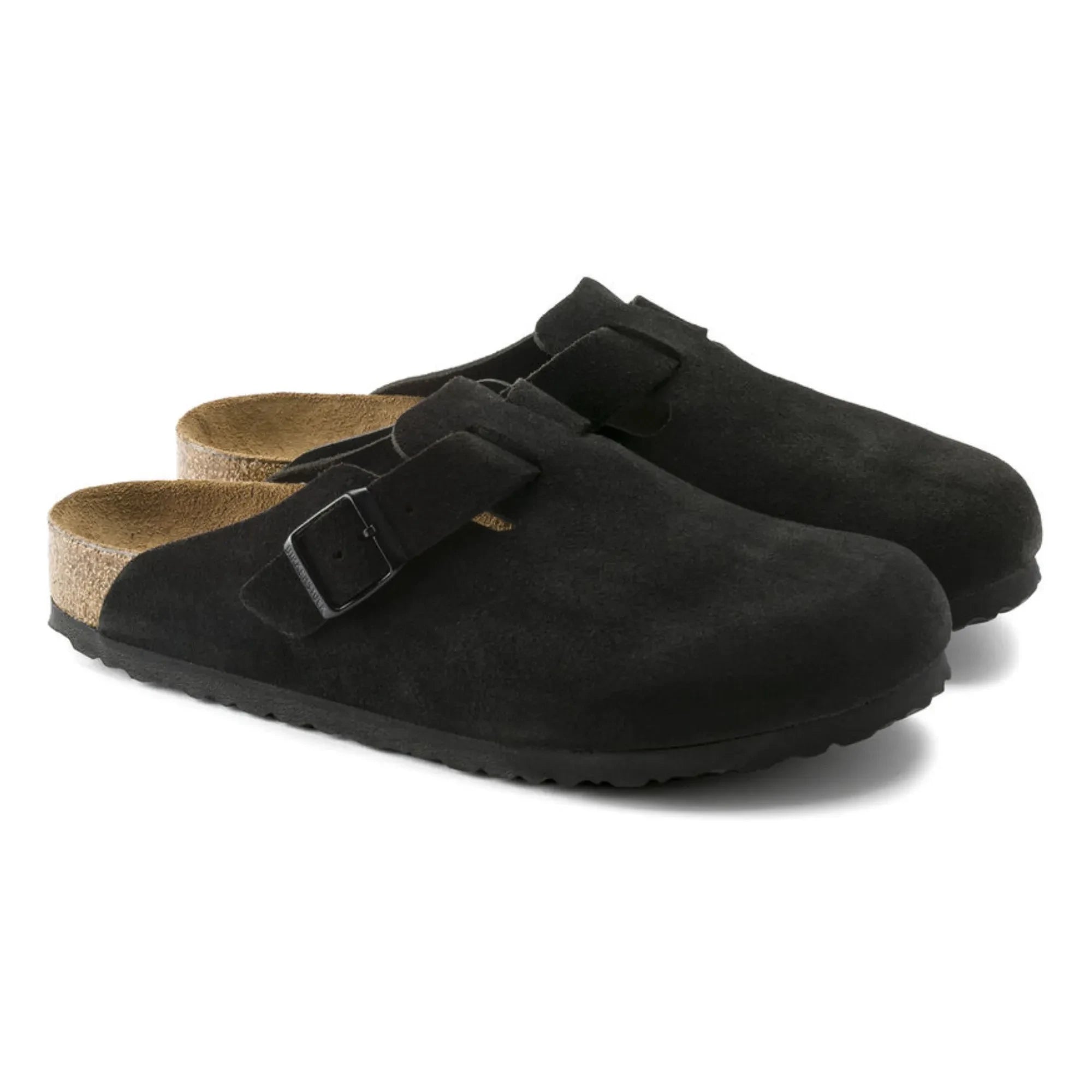 BIRKENSTOCK - Boston Süet Terlikler - Yetişkin Koleksiyonu | Siyah