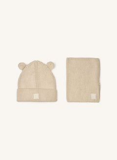 Liewood - Laro organic cotton scarf and beanie set | Sand