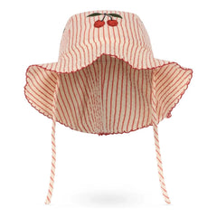 Konges Sløjd - Ellie Organic Cotton Striped Hat | Red